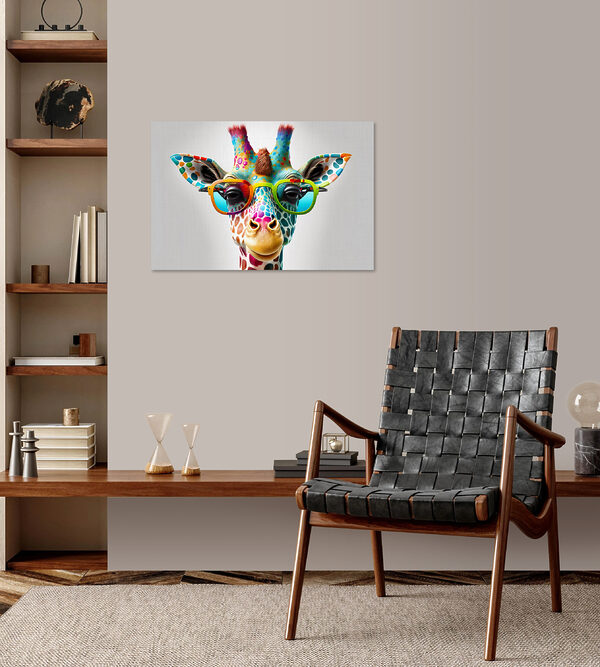 Eine Giraffe mit Brille Eine Giraffe mit Brille