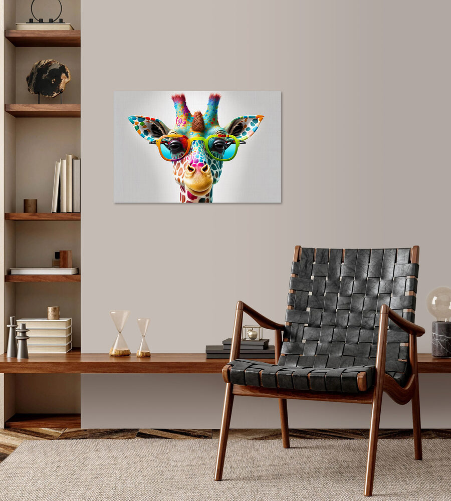 Wandbilder Eine Giraffe mit Brille – Bild 2