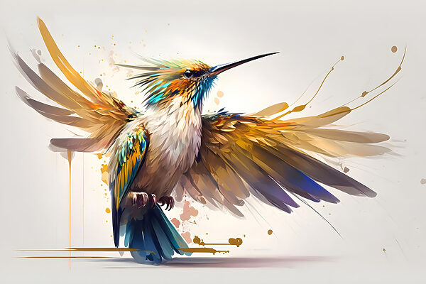 Ein Vogel mit ausgebreiteten Flügeln Ein Vogel mit ausgebreiteten Flügeln