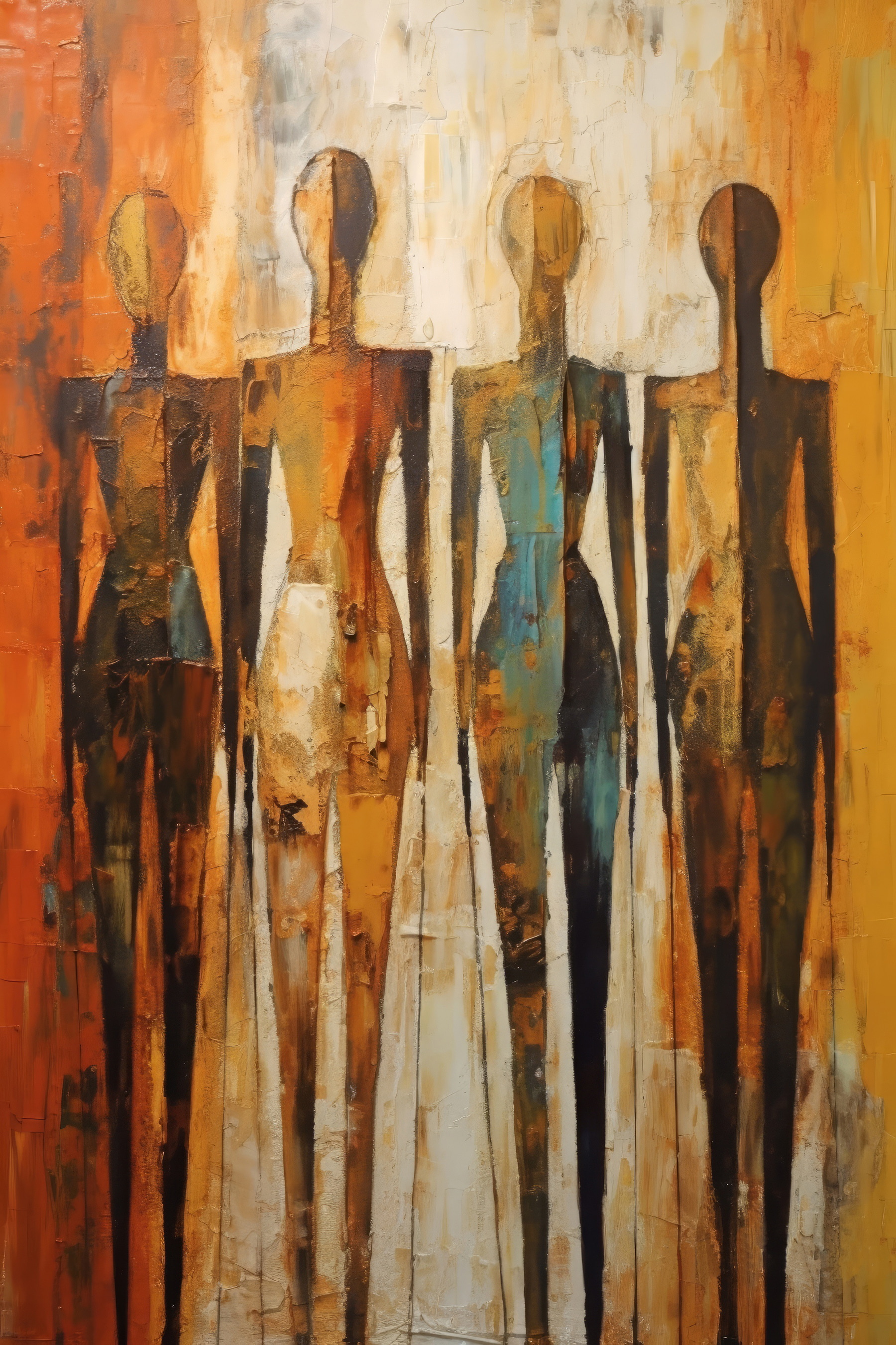 A painting of a group of people