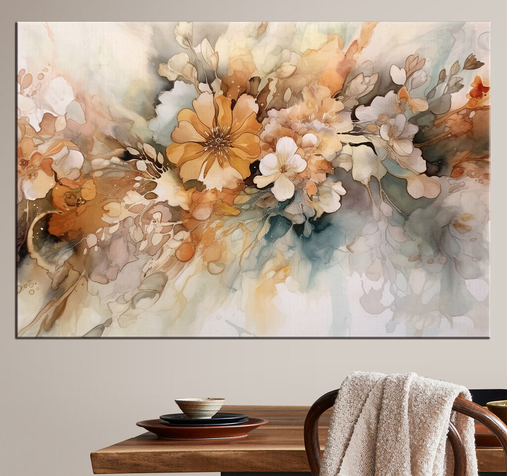 A painting of flowers