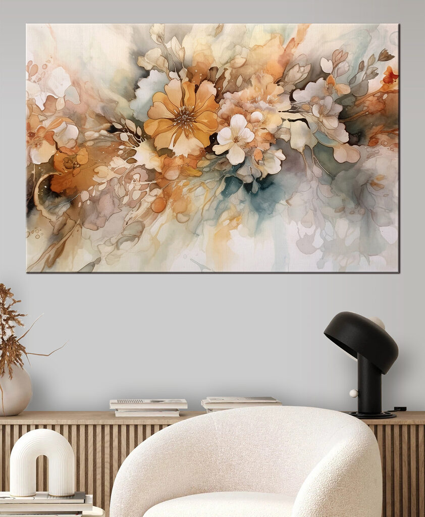 A painting of flowers