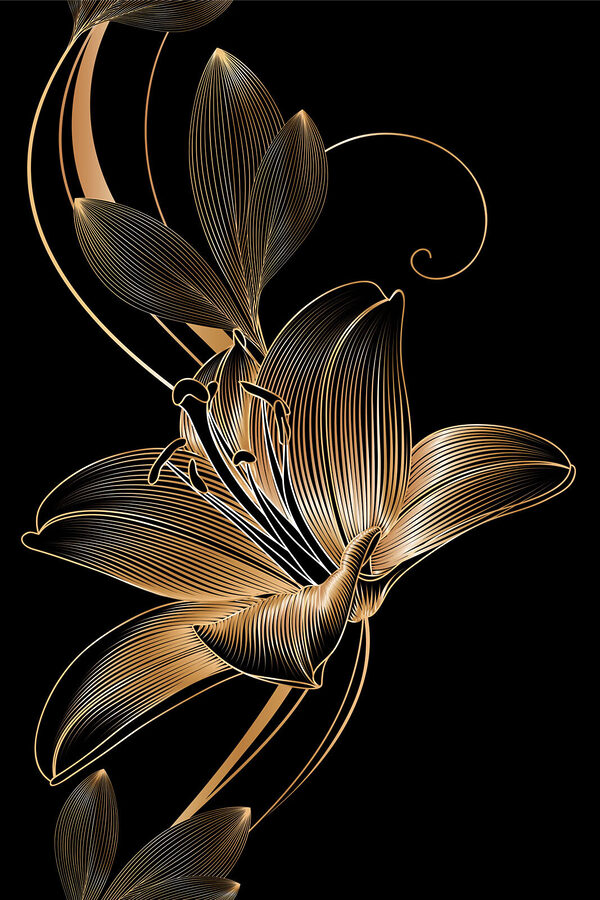 Elegante schwarze und bernsteinfarbene Blumenkunst s34437p 600x900 - Elegante schwarze und bernsteinfarbene Blumenkunst