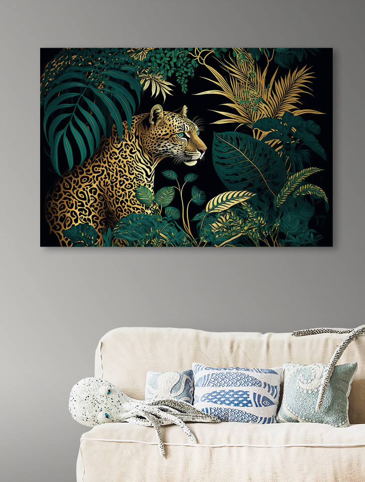 Ein Leopard im Dschungel