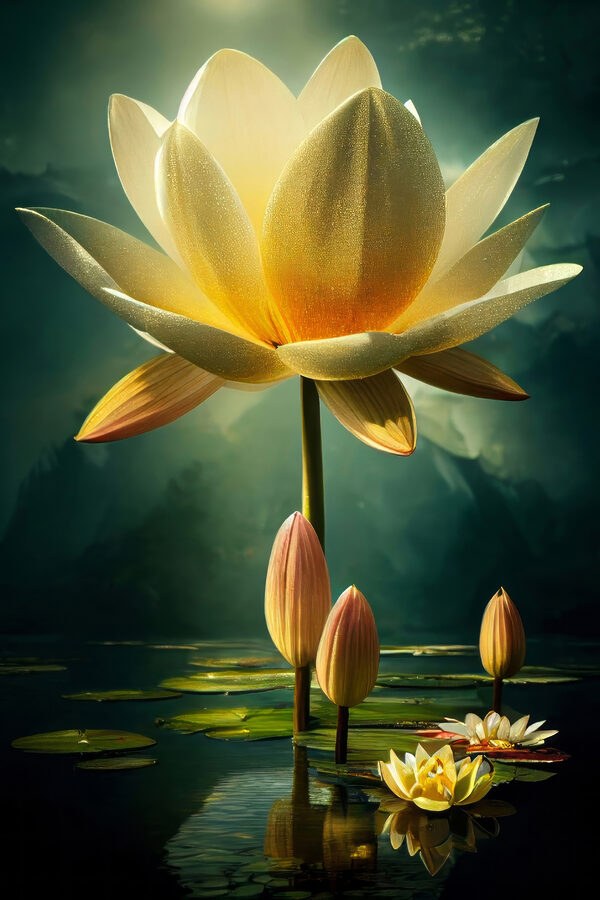 Eine gelbe Blume mit Blütenblättern Eine gelbe Blume mit Blütenblättern
