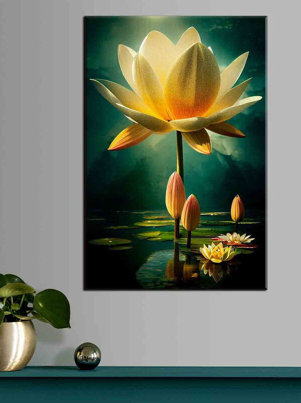 Eine gelbe Blume mit Blütenblättern Eine gelbe Blume mit Blütenblättern