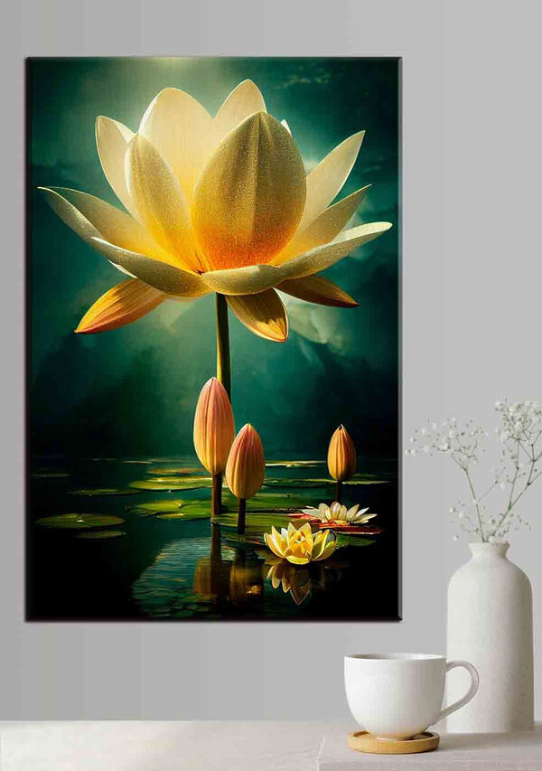 Eine gelbe Blume mit Blütenblättern Eine gelbe Blume mit Blütenblättern