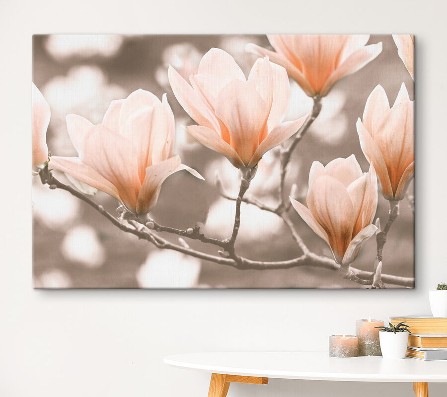 Eine Gruppe von Blumen auf einem Zweig