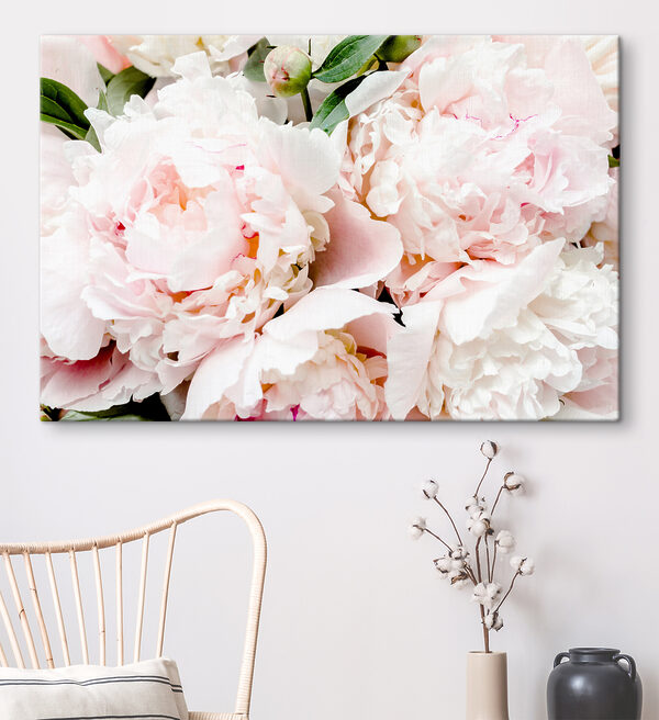 Eine Gruppe von rosa Blumen Eine Gruppe von rosa Blumen