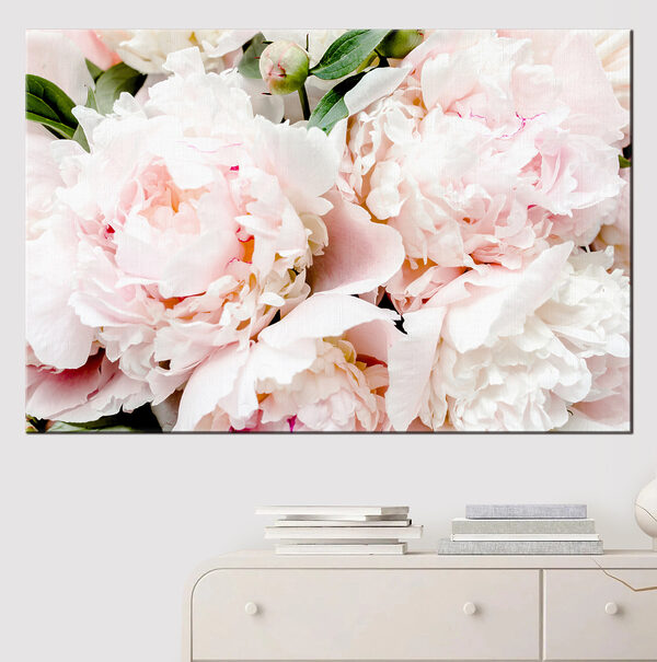 Eine Gruppe von rosa Blumen Eine Gruppe von rosa Blumen
