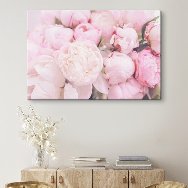 Eine Gruppe von rosa Blumen Eine Gruppe von rosa Blumen