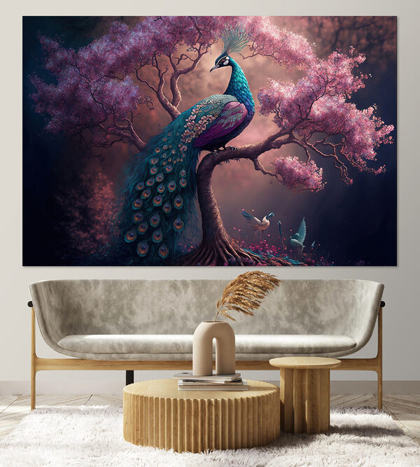 Ein Pfau auf einem Baum Ein Pfau auf einem Baum