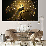 Wandbilder Ein Pfau auf einem Baum