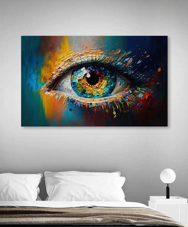 Ein buntes Auge mit vielen Farben Ein buntes Auge mit vielen Farben