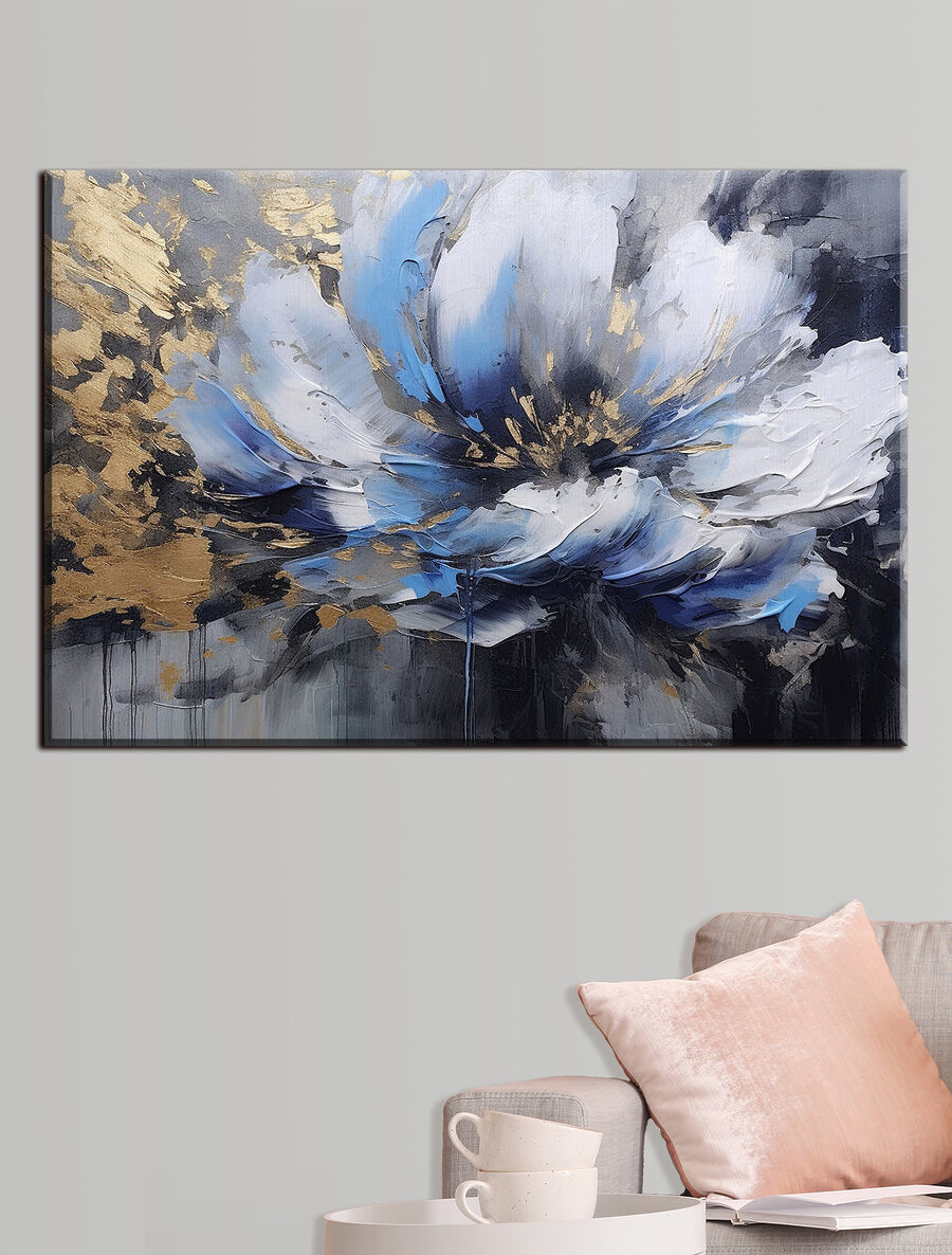 Ein Gemälde einer Blume Ein Gemälde einer Blume
