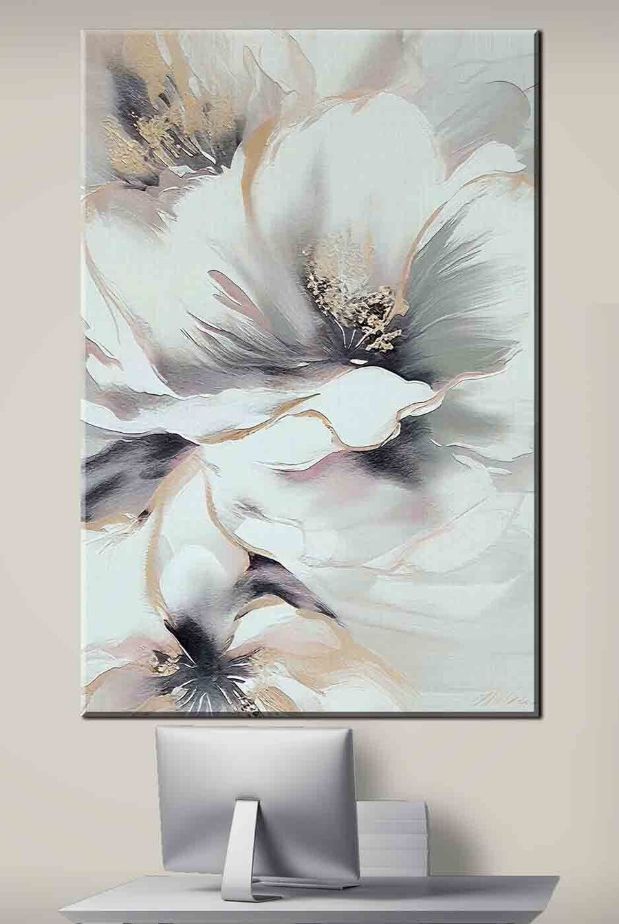 Ein Gemälde einer Blume Ein Gemälde einer Blume