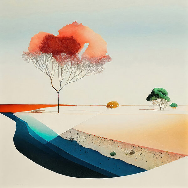 Ein Aquarell eines Baumes Ein Aquarell eines Baumes