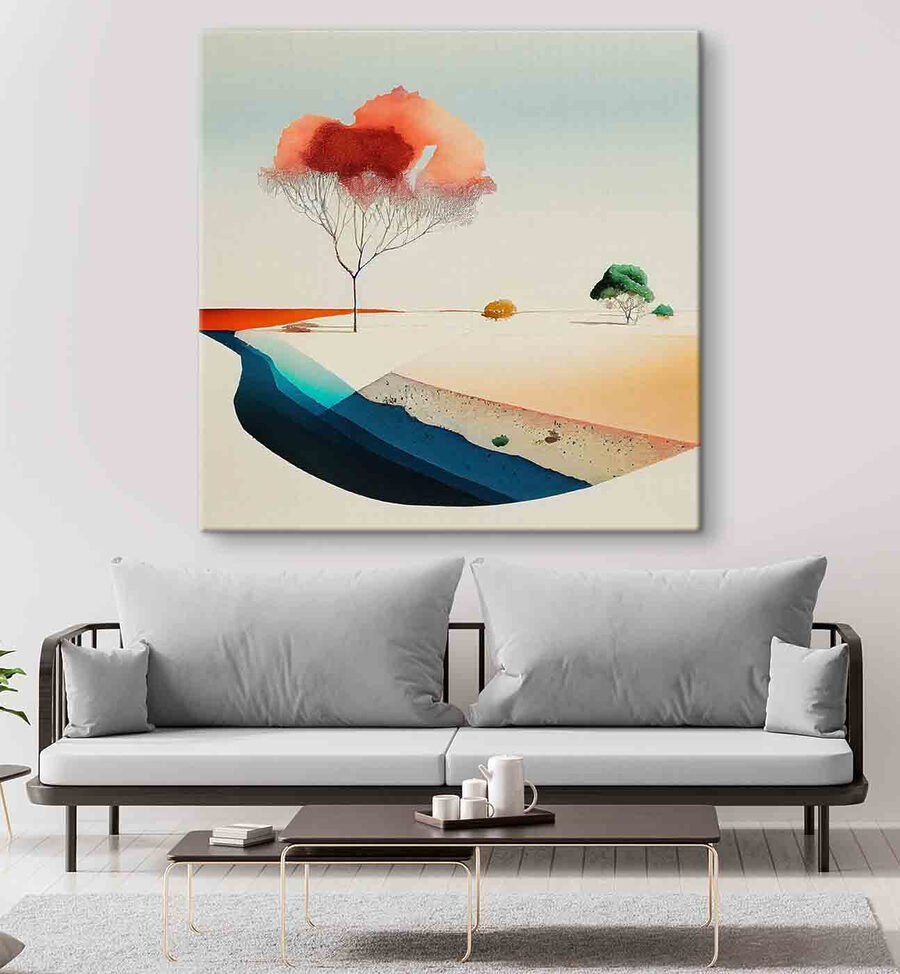 Ein Aquarell eines Baumes
