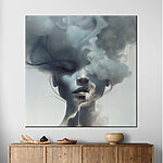 Wandbilder Eine Frau mit Rauch in ihrem Haar
