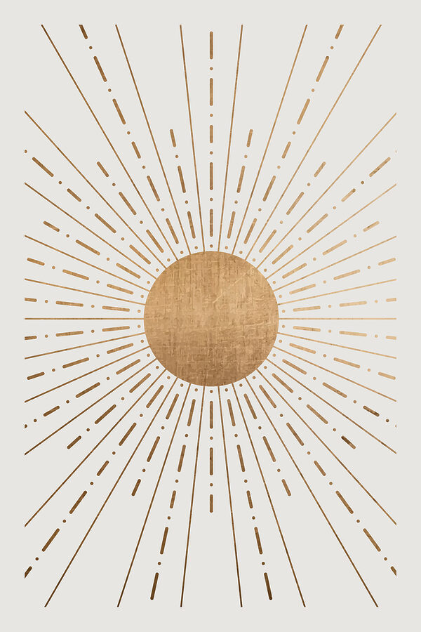 A sun with lines in the center A sun with lines in the center