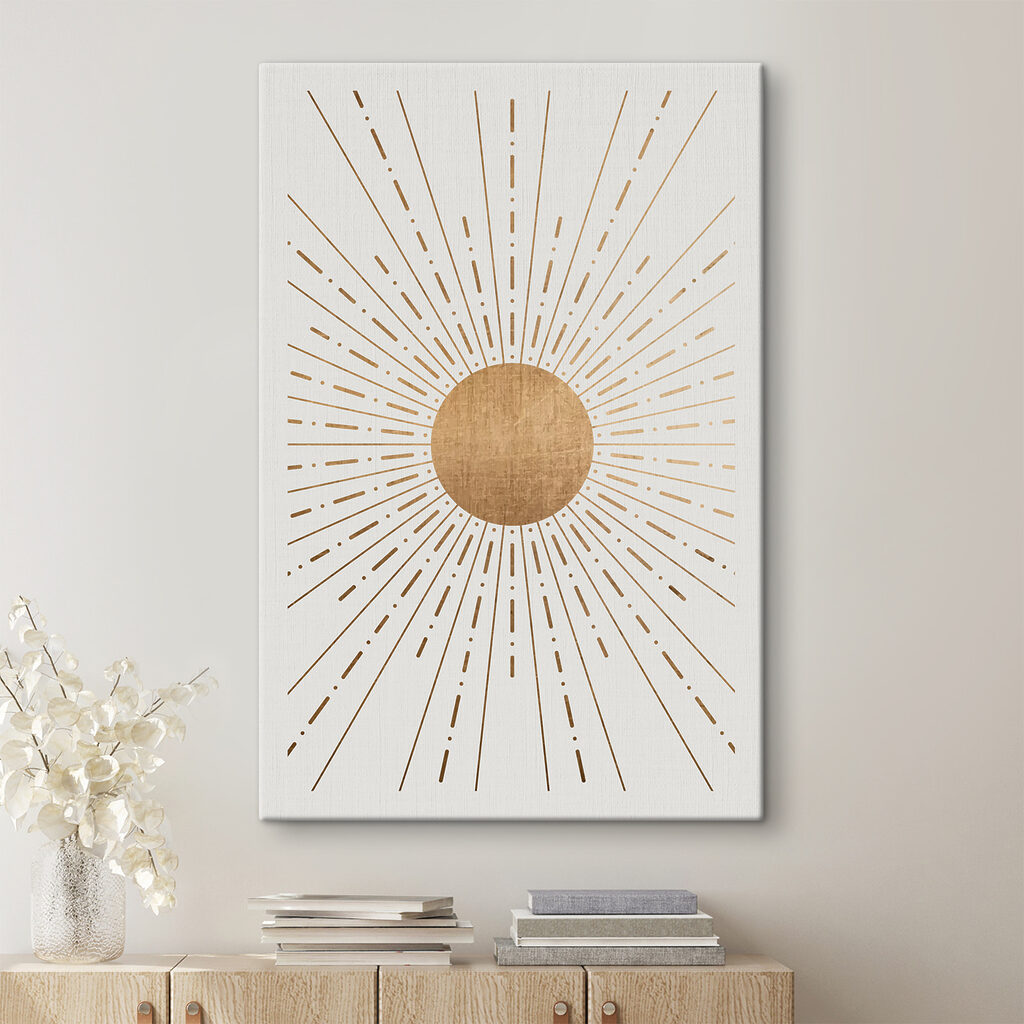 A sun with lines in the center A sun with lines in the center