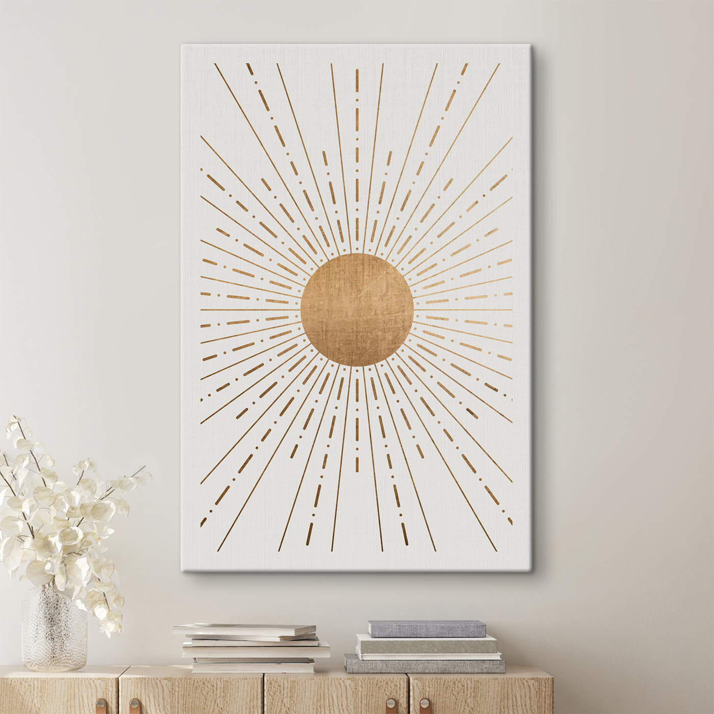 A sun with lines in the center A sun with lines in the center