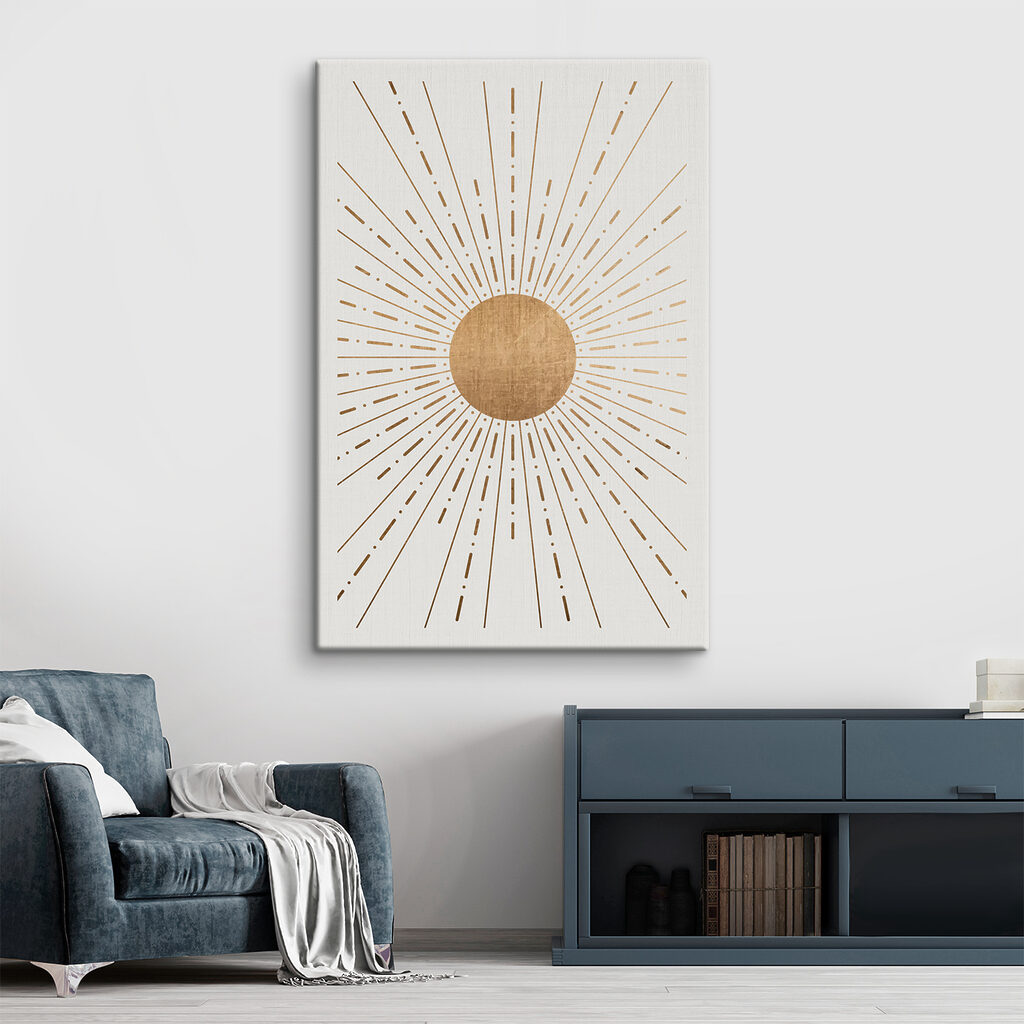 A sun with lines in the center A sun with lines in the center