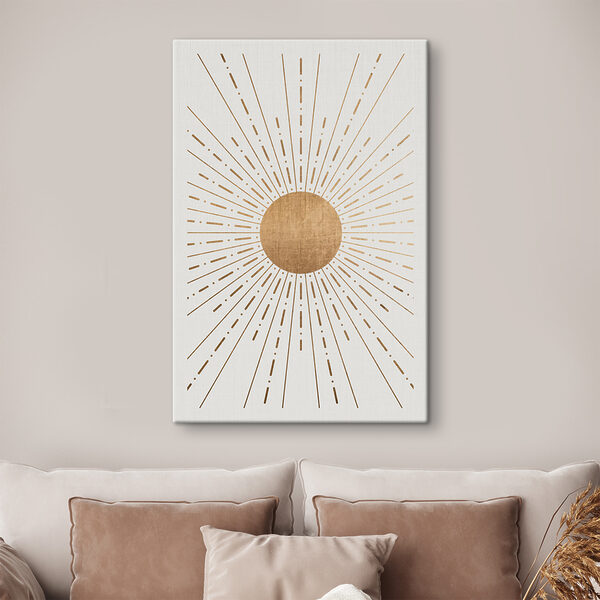 A sun with lines in the center A sun with lines in the center