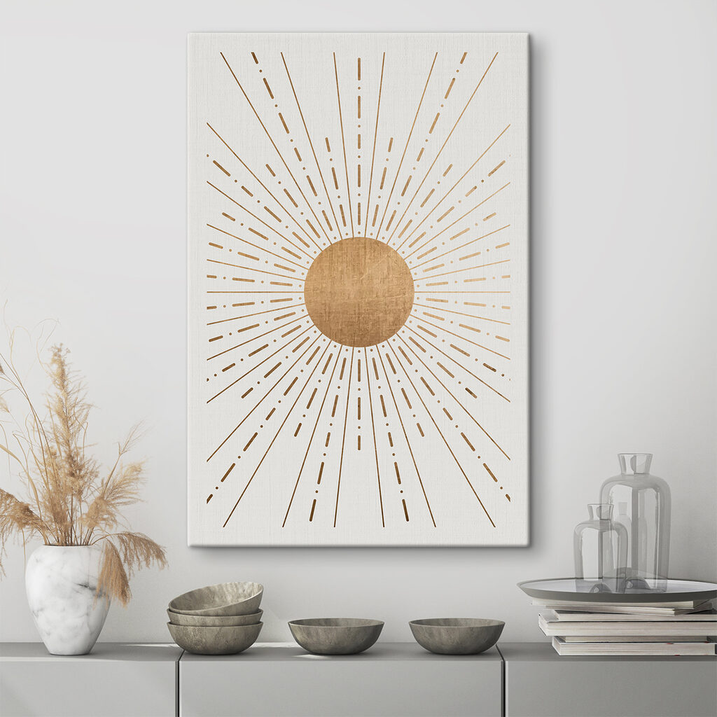 A sun with lines in the center A sun with lines in the center