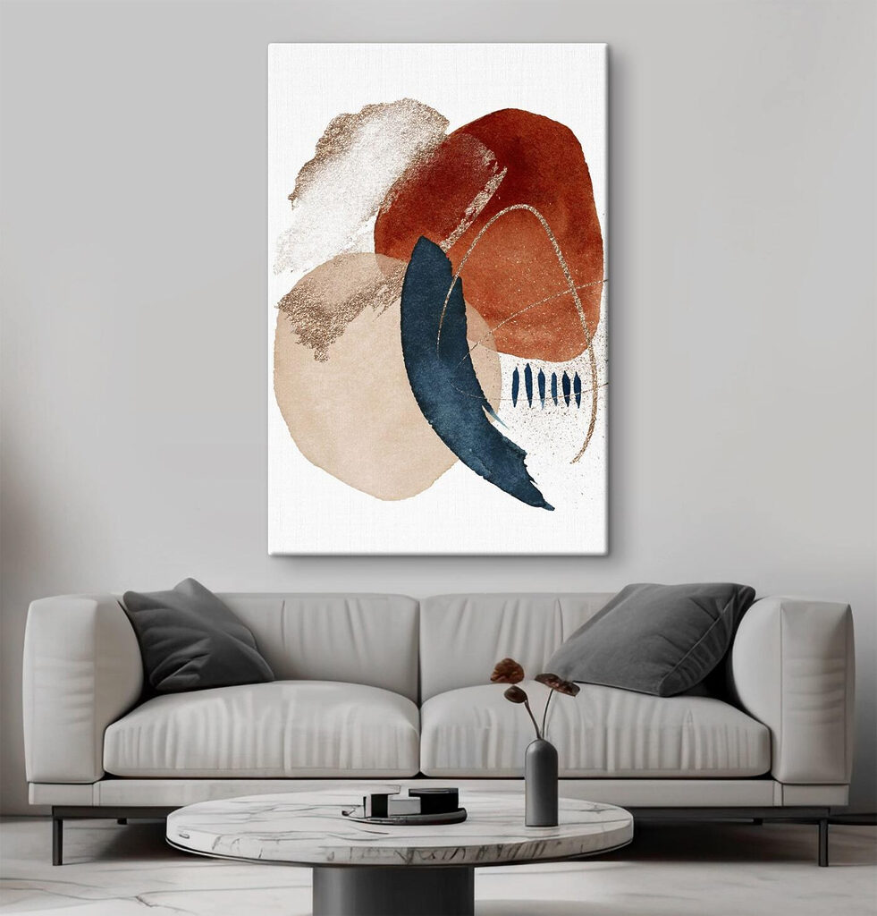 A close up of a painting