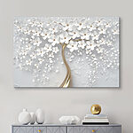Wandbilder Ein Baum mit weißen Blüten und Blättern