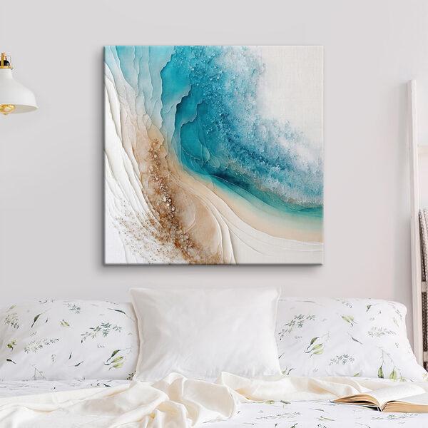 Ein blaues und weißes Aquarell Ein blaues und weißes Aquarell