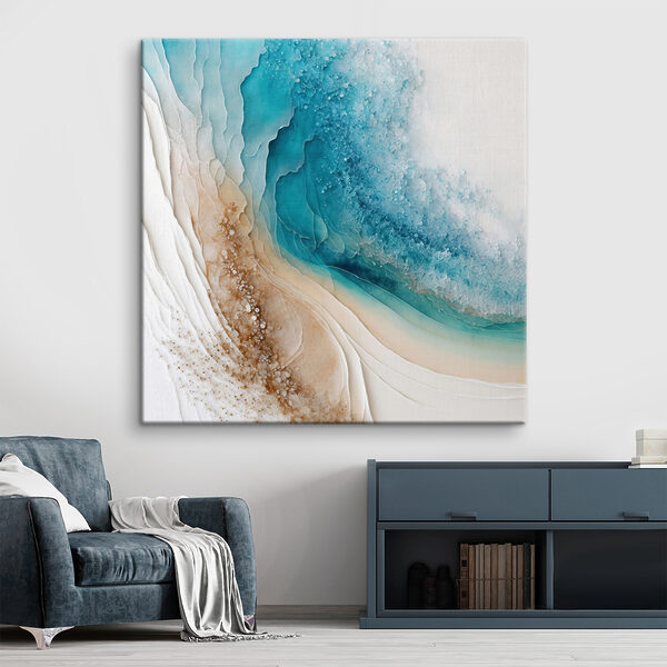 Ein blaues und weißes Aquarell Ein blaues und weißes Aquarell