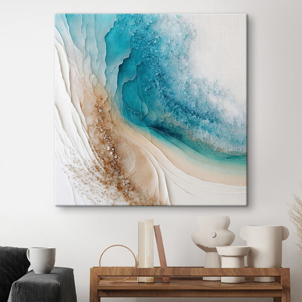 Ein blaues und weißes Aquarell Ein blaues und weißes Aquarell