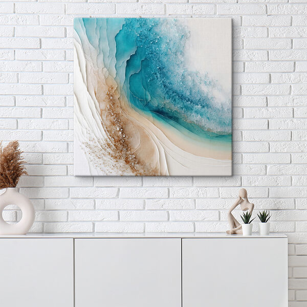 Ein blaues und weißes Aquarell Ein blaues und weißes Aquarell