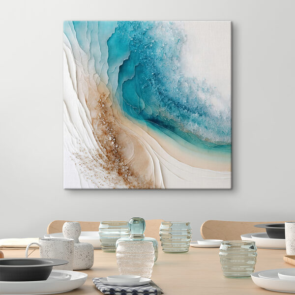Ein blaues und weißes Aquarell Ein blaues und weißes Aquarell
