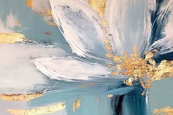 Ein Gemälde einer Blume Ein Gemälde einer Blume