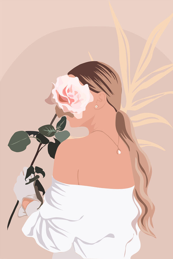 A woman holding a rose A woman holding a rose