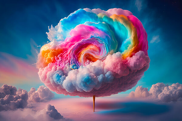 Eine bunte Wolke am Himmel Eine bunte Wolke am Himmel