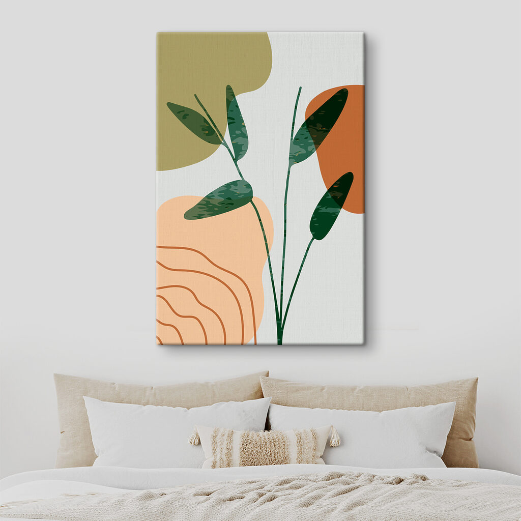 A green and orange leaves A green and orange leaves