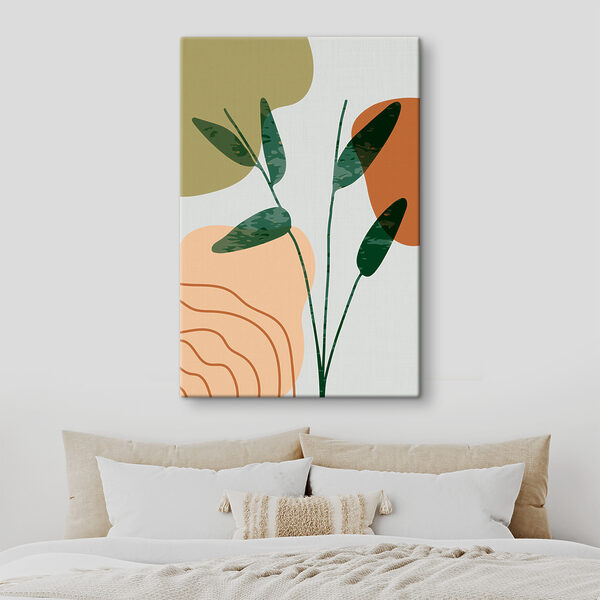 A green and orange leaves A green and orange leaves