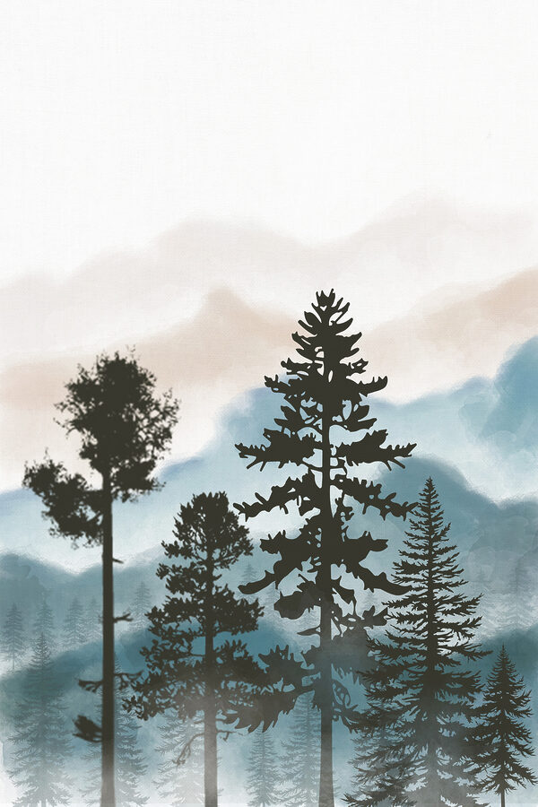 A group of trees in the mountains A group of trees in the mountains
