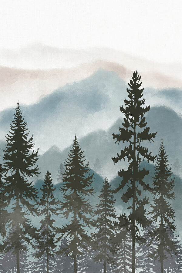 Eine Gruppe von Bäumen in einem Wald Eine Gruppe von Bäumen in einem Wald