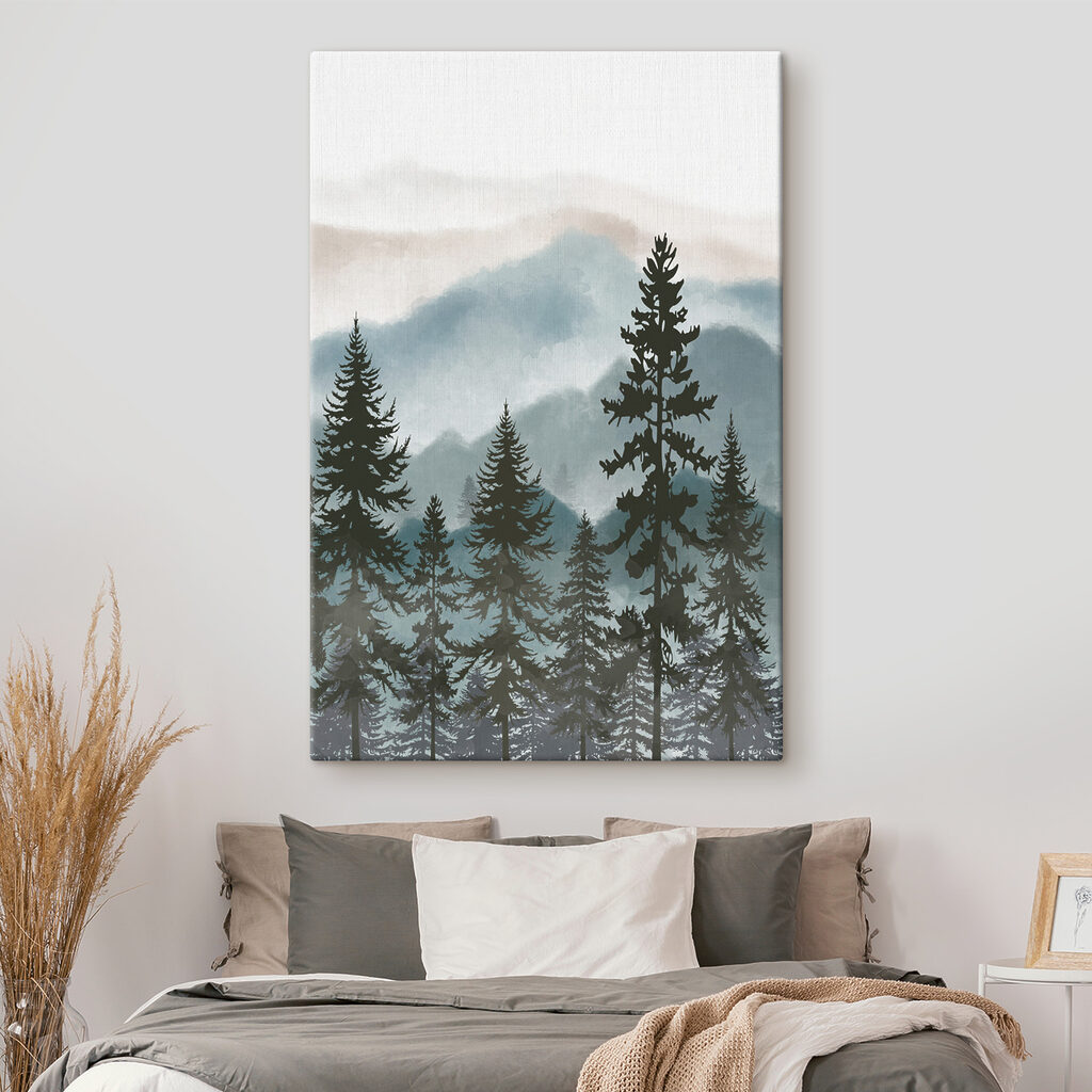 A group of trees in a forest A group of trees in a forest