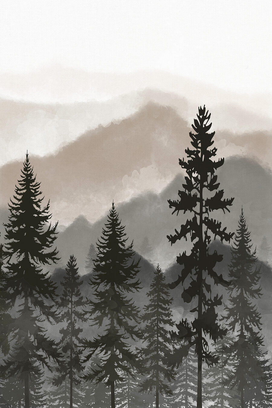 Eine Gruppe von Bäumen in einem Wald