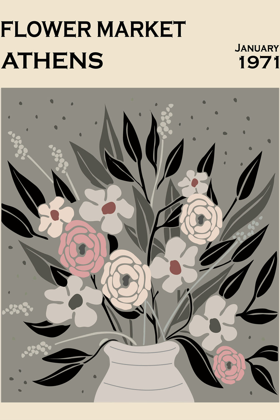 Eine Vase mit Blumen