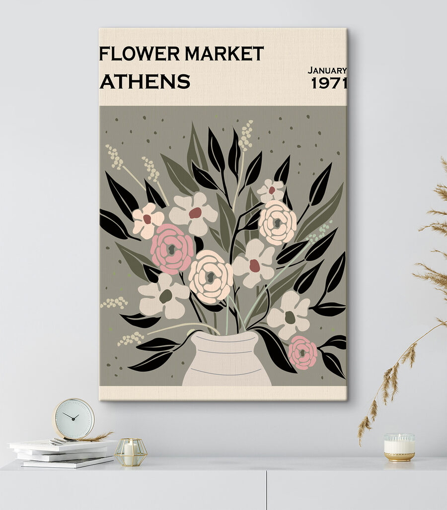 Eine Vase mit Blumen