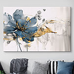 Wandbilder Eleganter Blumentanz in monochromen Farbtönen