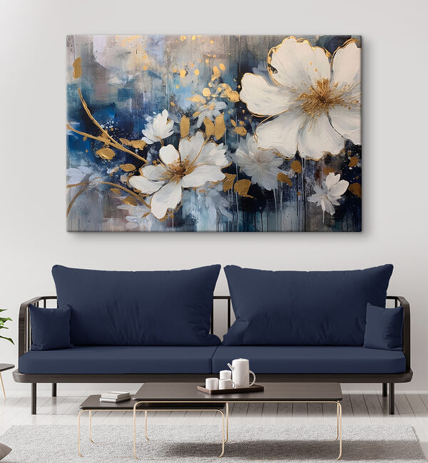 Florale Eleganz in Blau und Weiß Florale Eleganz in Blau und Weiß