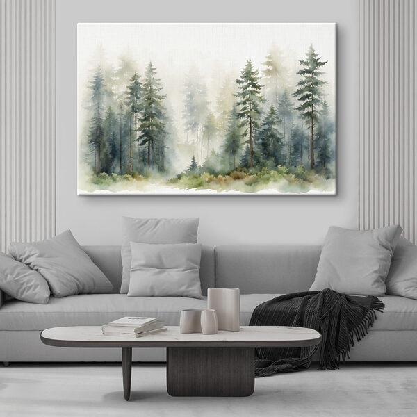 Ein Aquarell eines Waldes Ein Aquarell eines Waldes